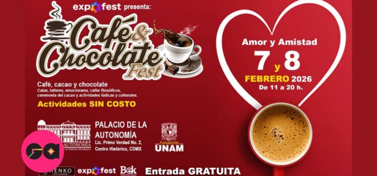 El CAFÉ & CHOCOLATE FEST celebrará el Amor y la Amistad este 7 Y 8 DE FEBRERO en el PALACIO DE LA AUTONOMÍA UNAM.